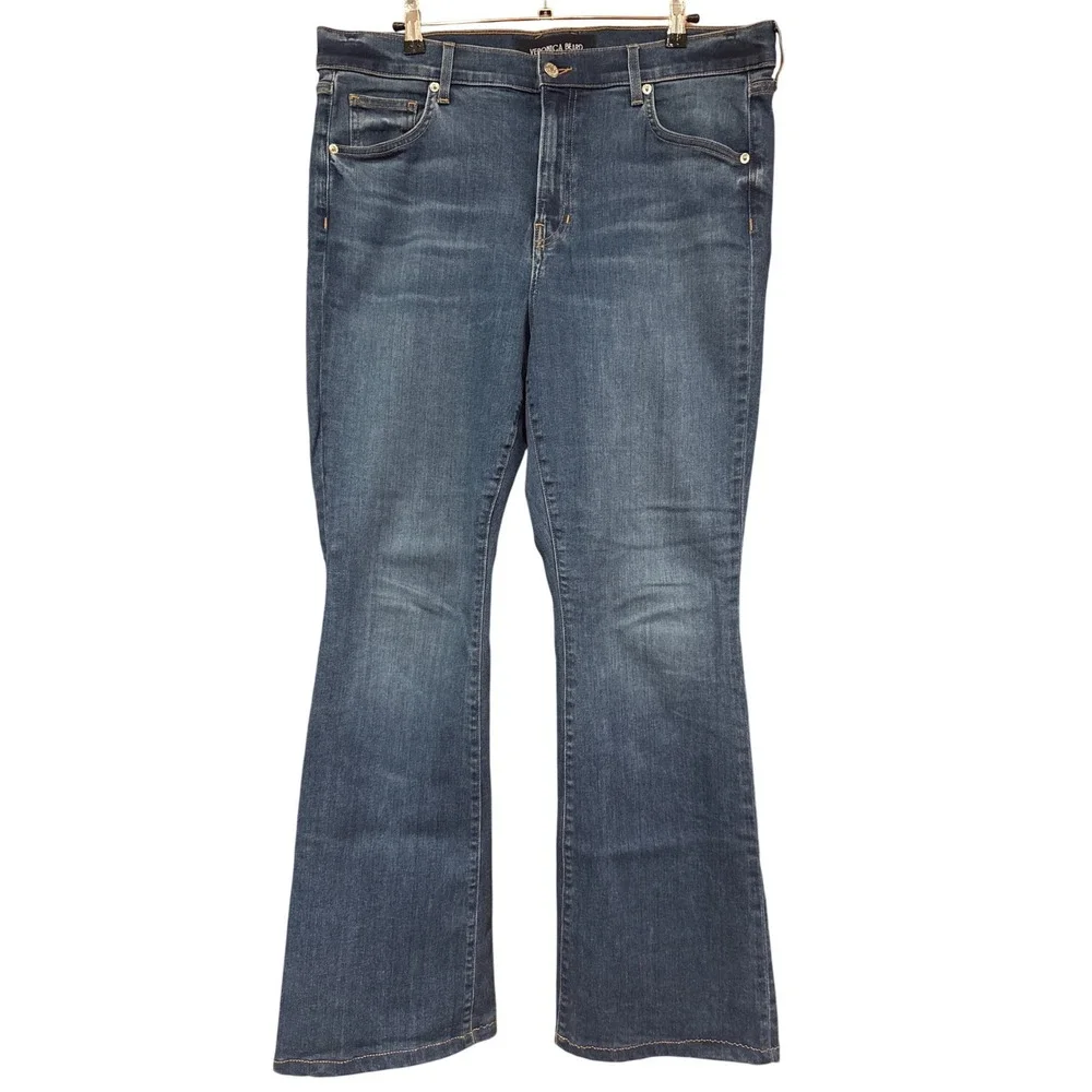 Veronica Beard jeans 16 Beverly skinny-flare high rise